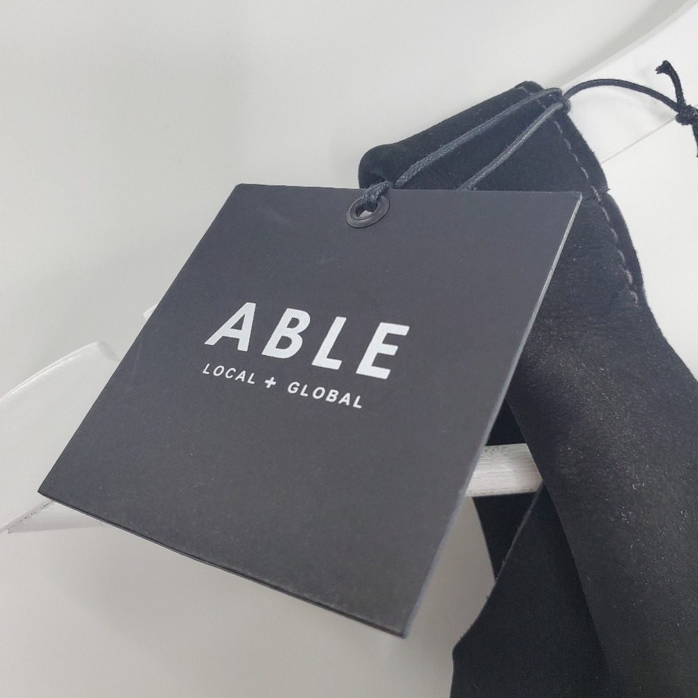 ABLE Local and Global Black Florencia Clutch Bag Suede NEW - Picture 5 of 5
